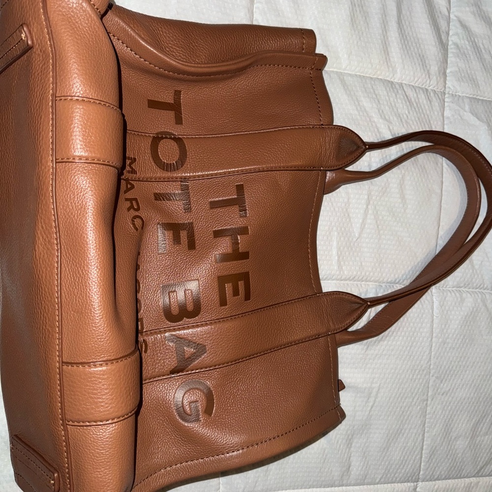 Marc Jacobs Tan Leather Tote Bag
